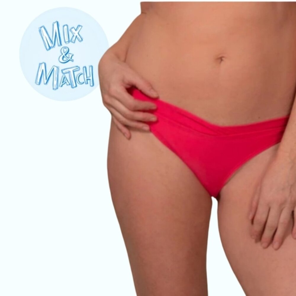 Byron Bay Swim Bottom - Claire V-Front Ruffled In Azalea Pink Size 8 NWT